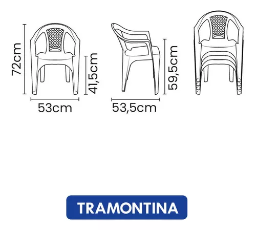 Cadeira Tramontina Iguape - Cinza - Martinello