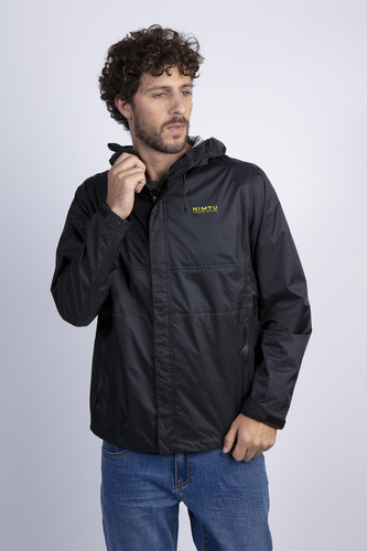 Cortaviento Impermeable Lascar Negro Hombre Nimtu