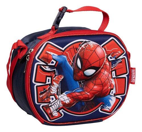 Lonchera Escolar Termica Spiderman Ruz Original. Rojo Spiderman