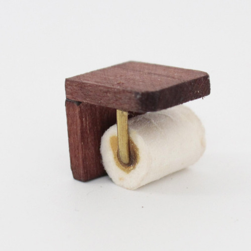 2 Soporte De Papel Higiénico Para Casa De Muñecas A Escala