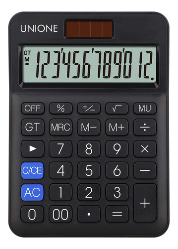 Calculadora De Escritorio Unione Lcd Negro