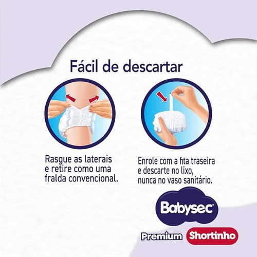 Fralda Babysec Premium Shortinho Xxg 42 Unidades