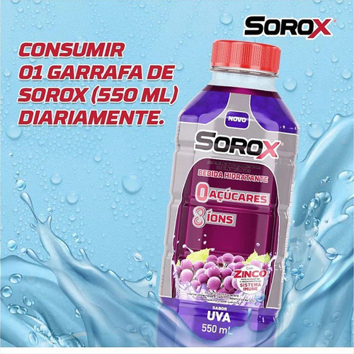 Sorox Uva 550ml Isotonico 8 Íons