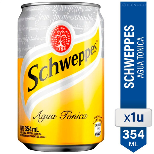Agua Tonica Schweppes Lata 354ml Original Bebidas 354 Ml