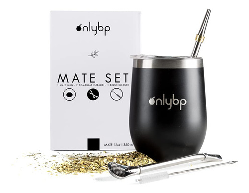 Onlybp - Kit De Mate Argentino, Incluye Taza De Yerba Mate,