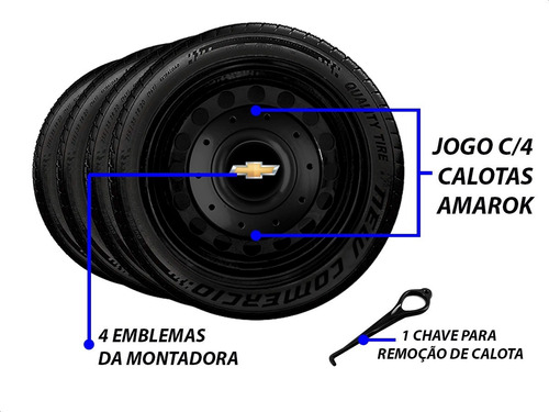 Imagem 6 de 6 de Jogo 4 Calota Amarok Centro Roda Gm Celta Corsa Aro 13 4x100