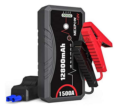 Nexpow Arrancador De Coche, 1500 A, Pico De 12800 Mah, Arran