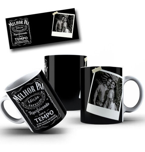 Imagem 1 de 2 de Caneca Melhor Pai Wiskey ( Com Foto)