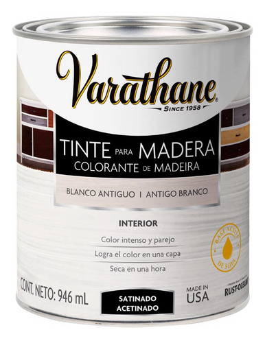 Tinte Desgastado Para Madera Varathane Brochable 946 Ml Color Celeste Vintage