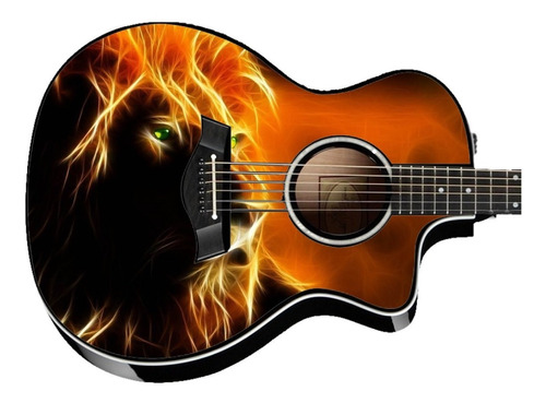 Skin Leao De Judá 20 Cristao Adesivo Guitarra Baixo Violao