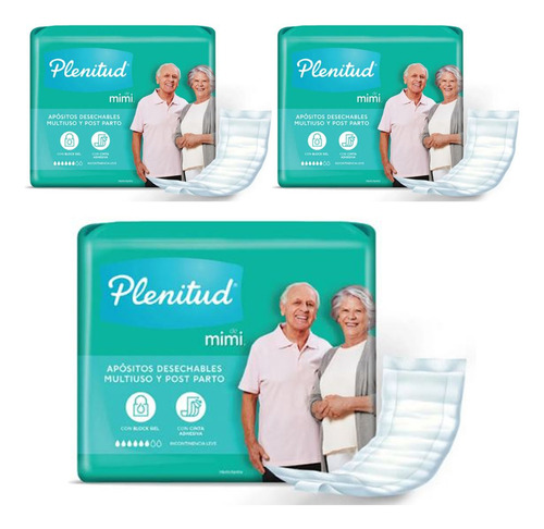 Apósito Plenitud Incontinencia Leve Paquete X40 - Pack 3 Uni