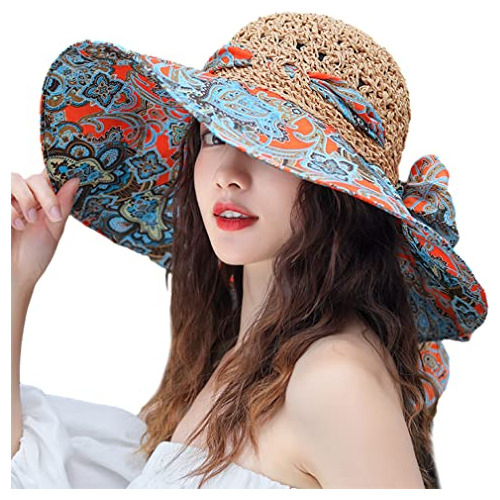 Sombreros De Playa De Ala Ancha Anti-uv De Verano, Gorra Enr