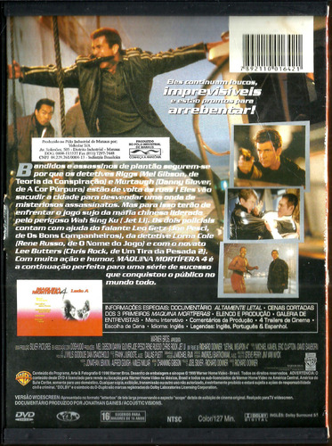 Dvd / Máquina Mortífera 4 ( Mel Gibson , Danny Glover , Rene (Usado)