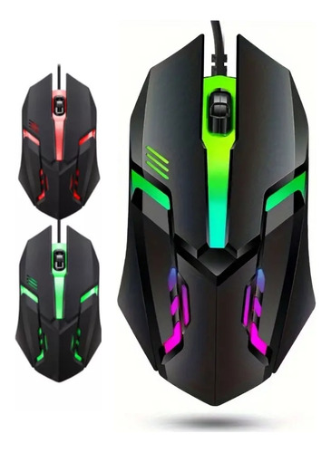 Mouse Raton Gamer Usb Optico Con Luz Rgb