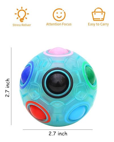 Rompecabezas Moruska Rainbow Ball Cube Magic Arcoíris Ball P