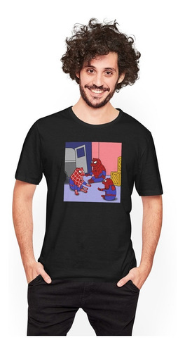 Playera Multi Cheems Multiverso Spider Negro Man 3 Hombre