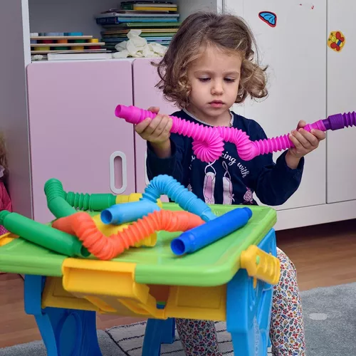 Juguetes sensoriales para apretar para niños y adultos, 8 tubos