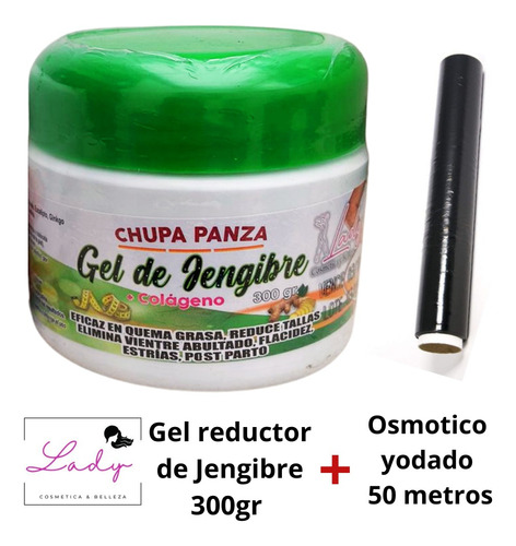 Gel Reductor 300gr + Osmótico - g a $150