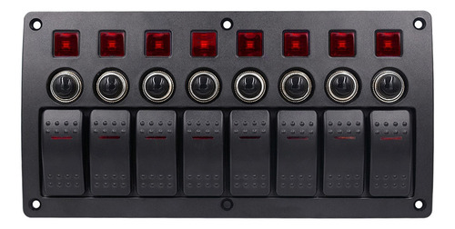 8 Panel De Interruptores Universal 12v 120w Indicador Con