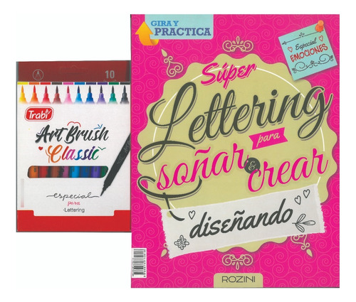 Libro Lettering Practica Y Marcadores Punta Pincel Art Brush