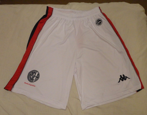 Pantalón Short San Lorenzo Marca Kappa Blanco Talle Xxxl