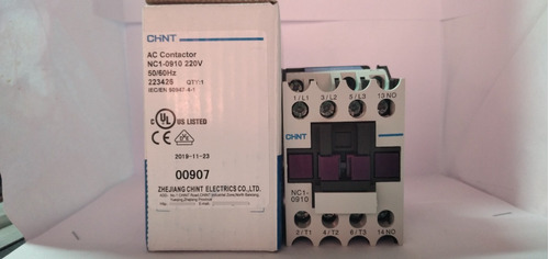 Contactor 9amp Bobina 220v Marca Chint