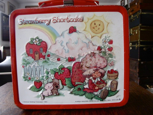 Imagem 1 de 6 de Antiga Lancheira Infantil Com Garrafa Térmica Em Lata #2057