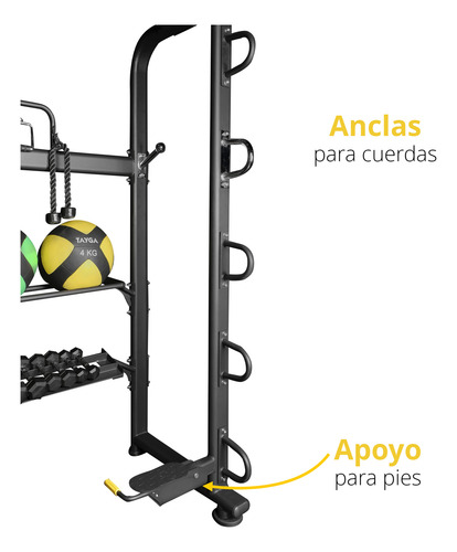 Entrenado Crossover Con Estante De Almacenamiento Gym Tayga