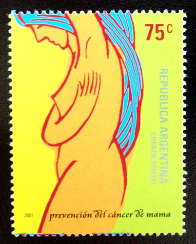 Argentina, Sello Gj 3148 Prevención Cáncer Mama Mint L4837