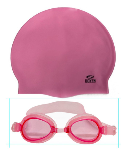 Kit Antiparra + Gorra Silicona Natación 500 Infantil Rosa