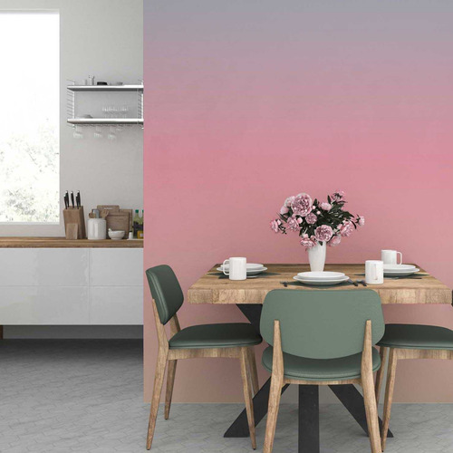 Imagem 1 de 5 de Papel De Parede Adesivo Degradê Amarelo Rosa E Azul N07144 0
