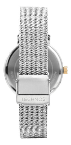 Relógio Technos Feminino Style Prata Dourado Pedras Fashion