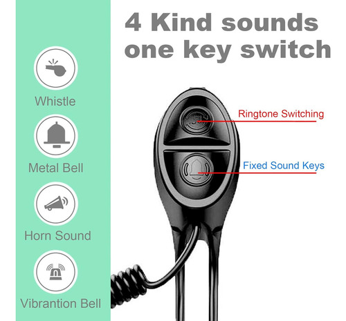 ** Timbre Bicicleta Claxon Electrico Ajustable Recargable
