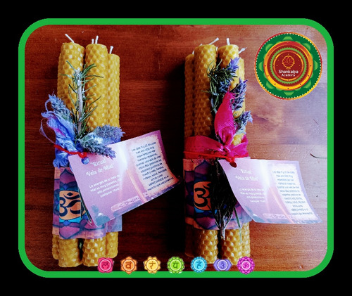 Velas De 100% Miel Naturales Con Voucher Obsequio!