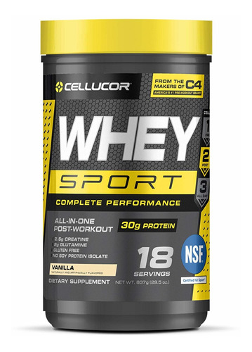 Cellucor Whey Sport Protein Powder Vanilla | Bebida De Recup