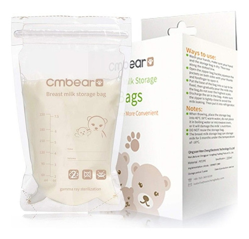 Fundas De Recolección De Leche 60 Unidades Cmbear 0604 Úpale