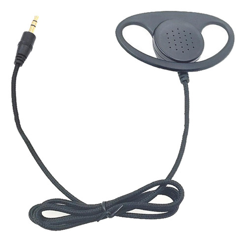 2 Auriculares Con Cable Cabeza Recta Mono De 3,5 Mm Negro 2#