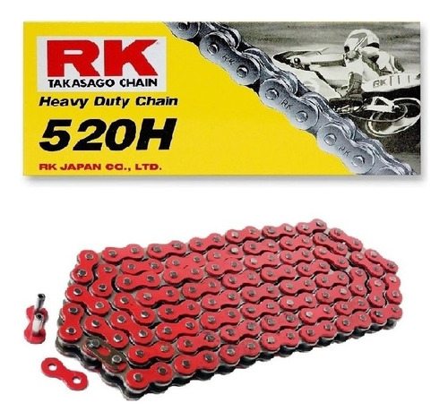 Cadena Transmision Rk 520 X 120 Clip Rojo Yamaha Yfz 450r