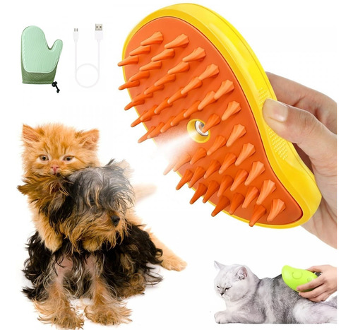 Cepillo De Vapor Para Gato Perro Peine Limpiador Mascotas