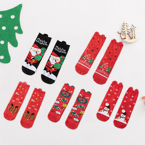 Calcetines De Navidad De 4 Estilos Para Mujer, Calcetines