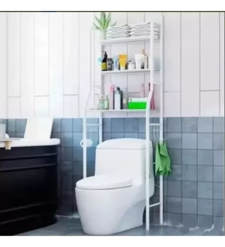 Organizador de baño sobre el inodoro, estantes de baño de 4 niveles so -  VIRTUAL MUEBLES