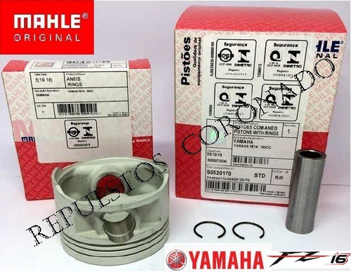 Kit Piston Aros Yamaha Fz 16 160 Cc Mahle Original Brasil