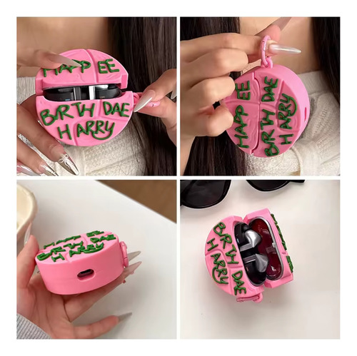 Funda Case Para Samsung Galaxy Buds 3 3 Pro Pastel Harry P Rosa Chicle