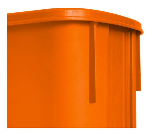4 Pack Bote De Basura Rectangular 4l Color Naranja