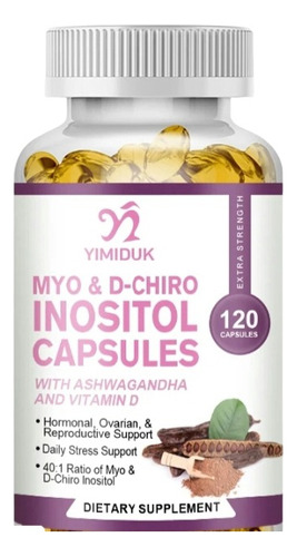 Myo-inositol Y D-chiro Mezcla 40:1+ Vitaminad3 Y Ashwagandha