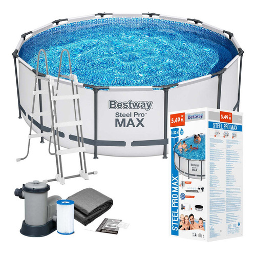 Imagen 1 de 9 de Piscina Bestway Estructural 23062 L 549x122cm + Bomba El Rey
