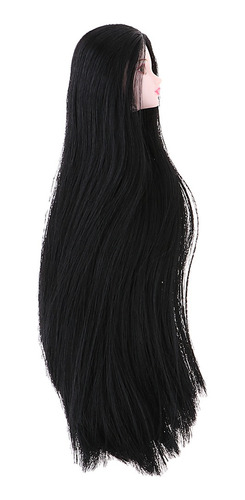 1/6 Forma Con Maquillaje Facial De Cabello Negro