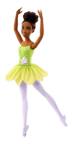 Boneca Colecionável Princesa Menina Negra Tiana Bailarina - Aula De Ballet - Personagem Do Filme Infantil Em Desenho A Princesa E O Sapo Disney - Mattel Brinquedos