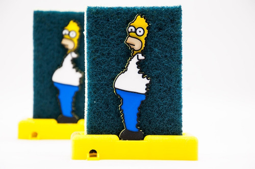 Imagen 2 de 3 de Porta Esponja Homero Simpson Impreso En 3d