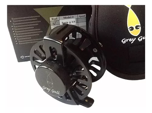 Reel De Pesca Con Mosca Grey Gull Serie G - # 3/4 Aluminio